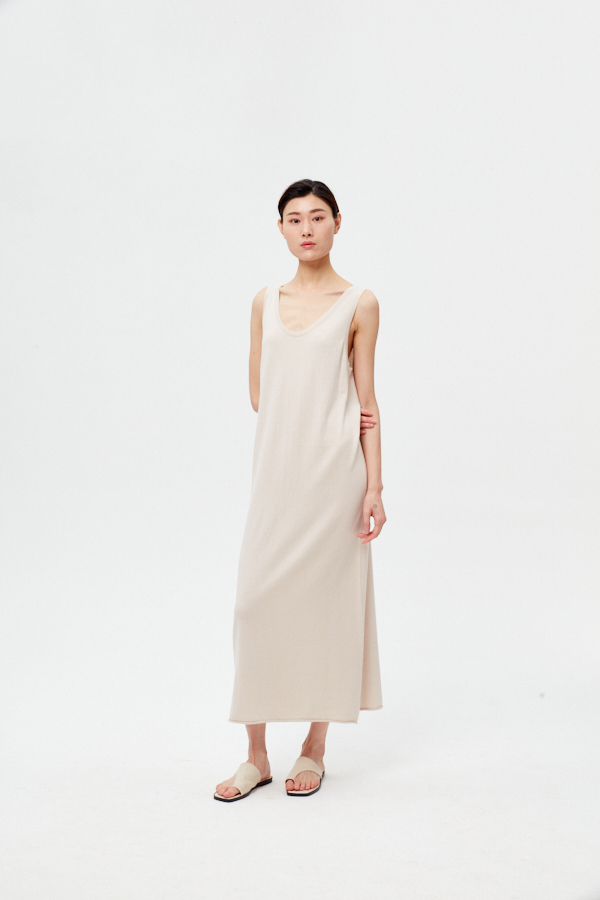 女式奢华无袖休闲针织长连衣裙| SHOPBOP家居服 OEM 制造商