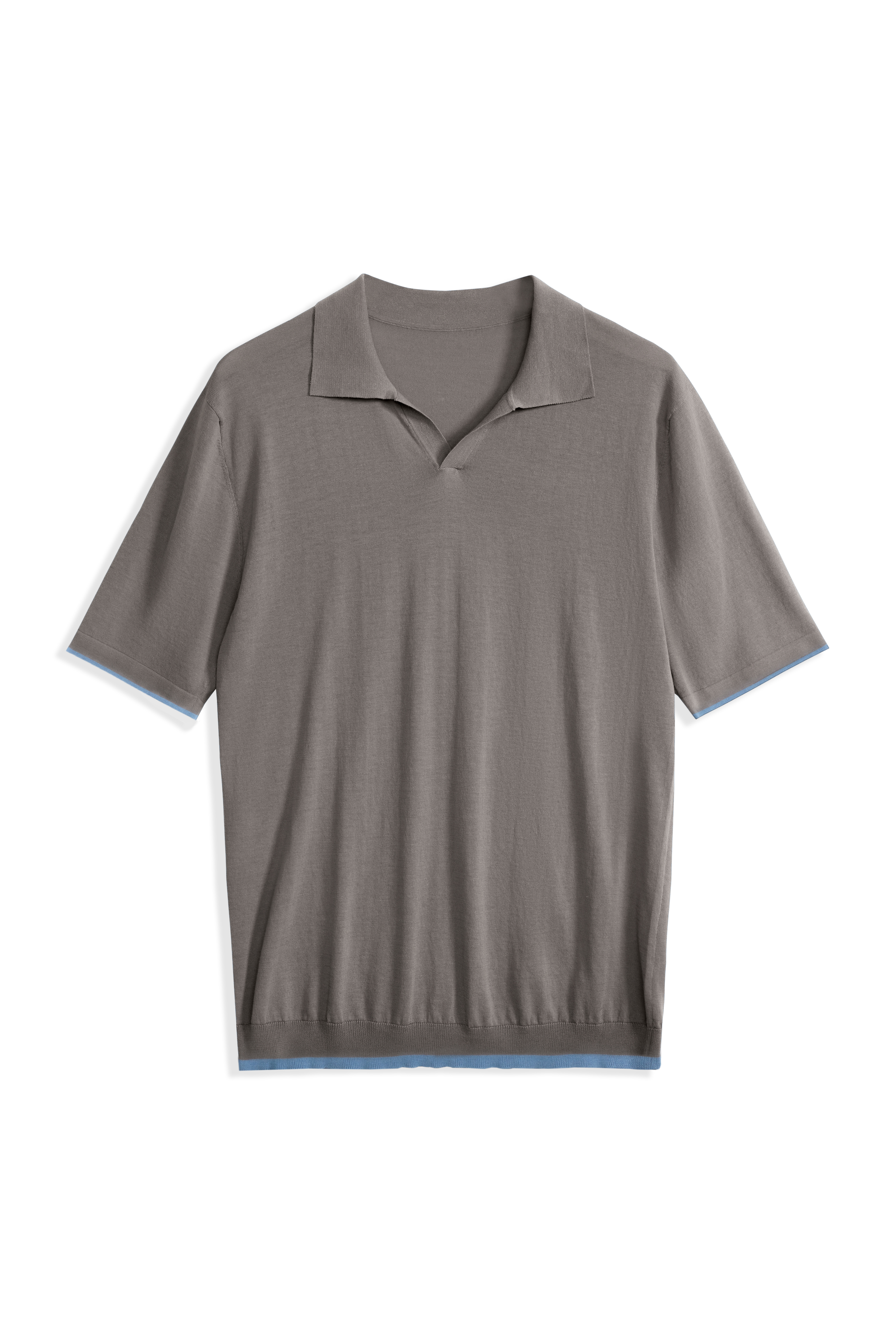 优质男式 16GG 纯棉 V 领 Polo 衫 |约翰尼领针织品 OEM