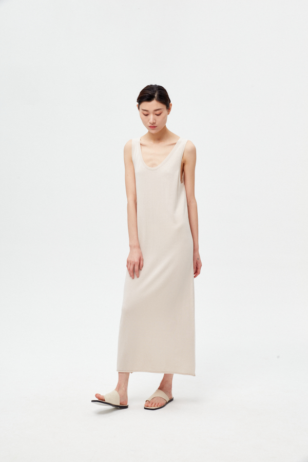 女式奢华无袖休闲针织长连衣裙| SHOPBOP家居服 OEM 制造商