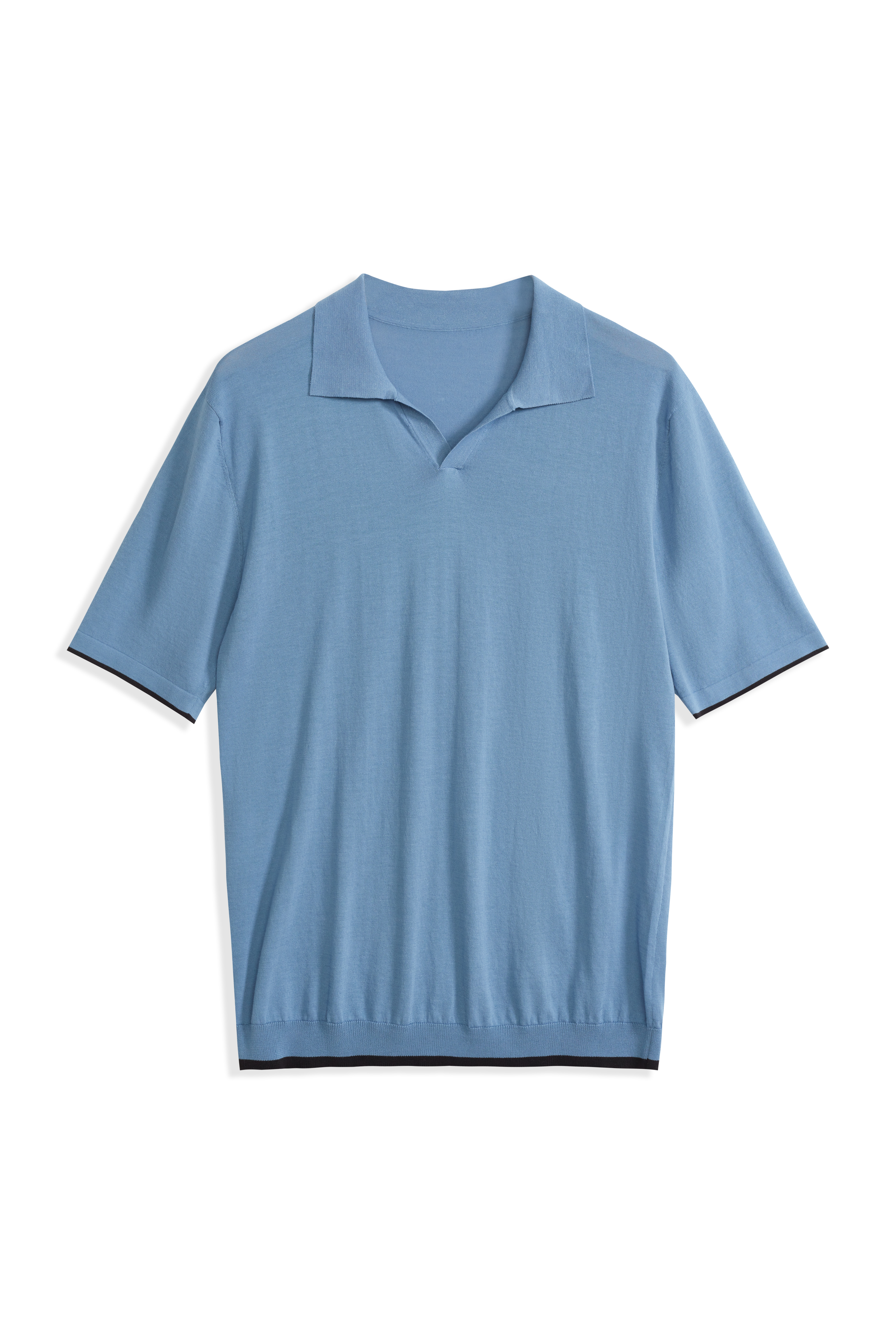 优质男式 16GG 纯棉 V 领 Polo 衫 |约翰尼领针织品 OEM
