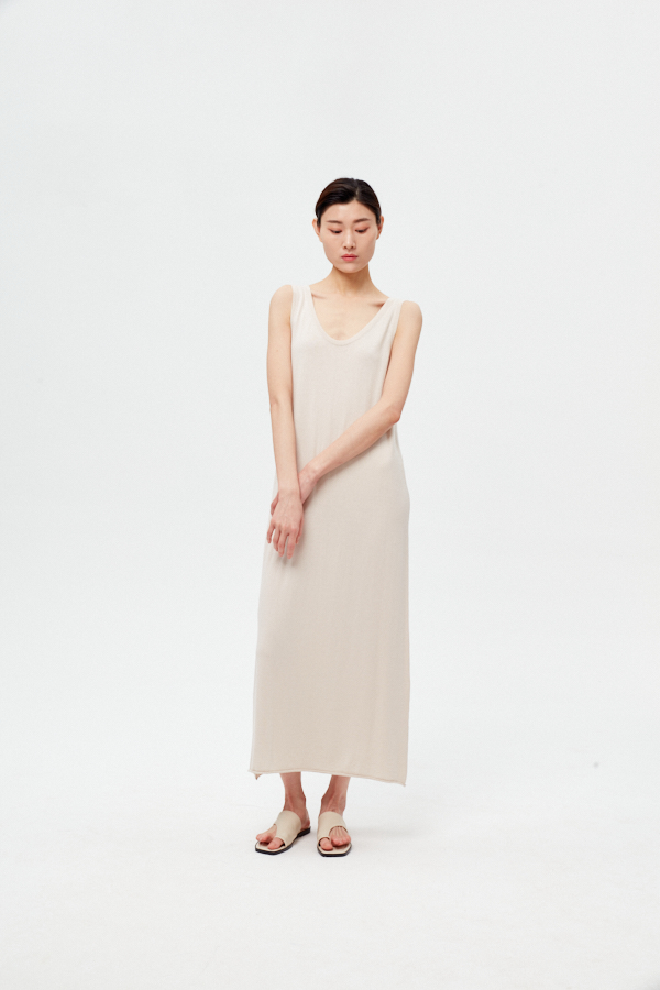 女式奢华无袖休闲针织长连衣裙| SHOPBOP家居服 OEM 制造商