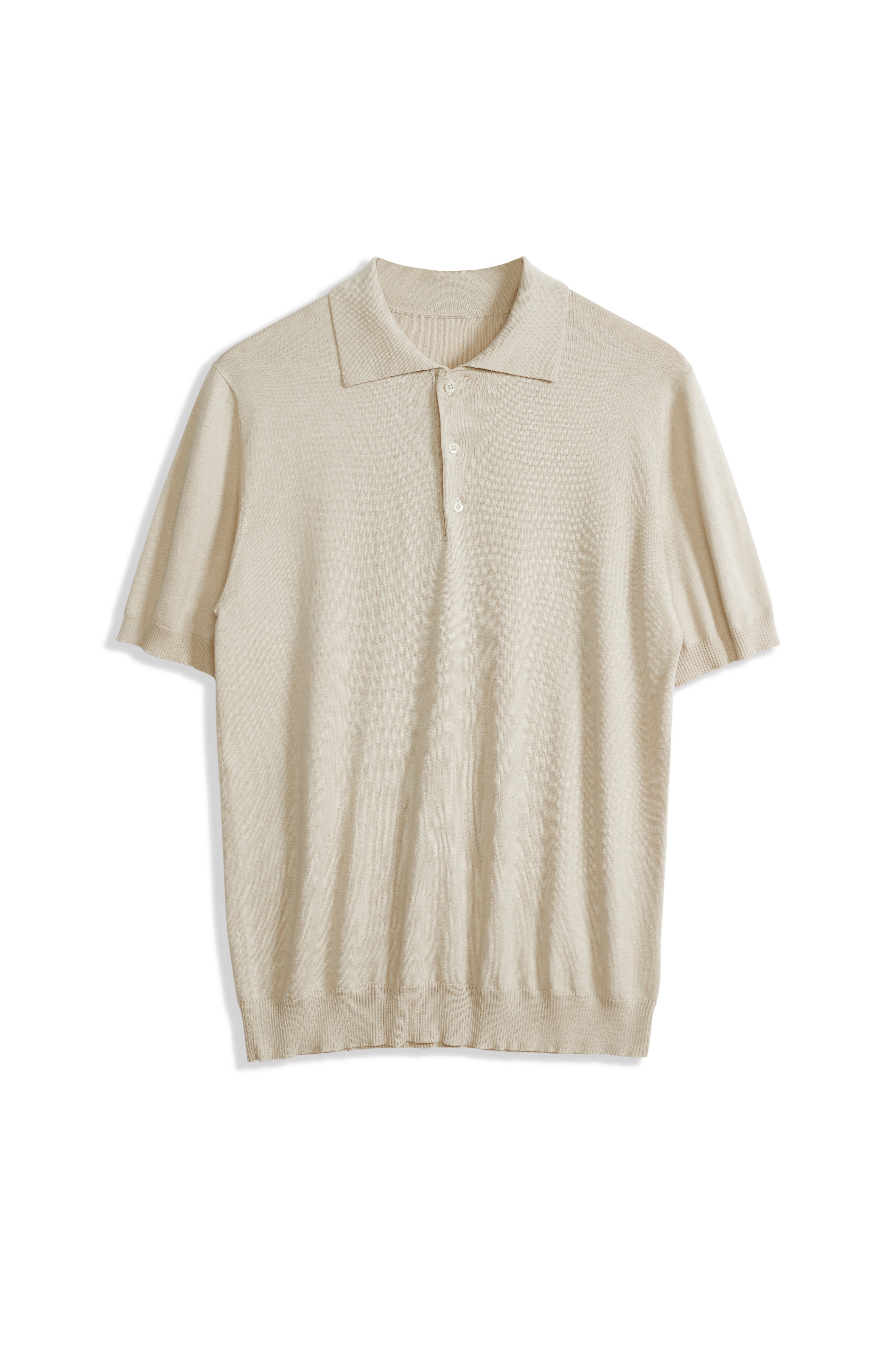 优质 16GG 丝棉 Polo 衫，带珍珠母纽扣 | |奢华男装代工