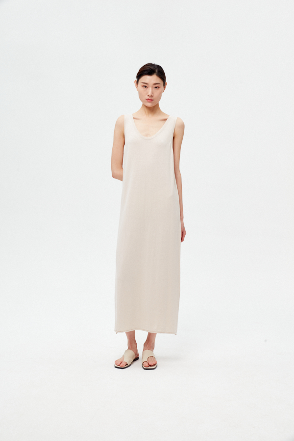 女式奢华无袖休闲针织长连衣裙| SHOPBOP家居服 OEM 制造商