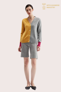 定制拼色 V 领纯羊绒开衫 | SHOPBOP OEM 女式针织品制造商