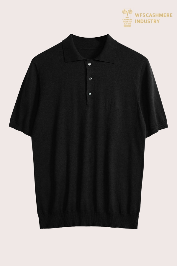 优质 16GG 丝棉 Polo 衫，带珍珠母纽扣 | |奢华男装代工